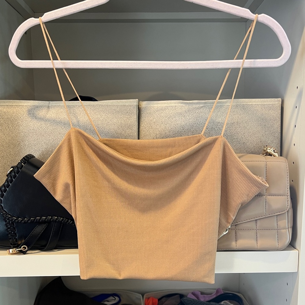 SHEIN Tan Crop Top US XL